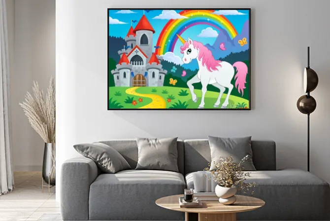 Plakat: Bajka obraz temat 4 jednorożca