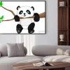 Plakat: Bajkowa panda na gałęzi