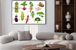 Plakat: Bajkowe warzywa dla dzieci