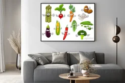 Plakat: Bajkowe warzywa dla dzieci