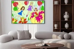 Plakat: Bajkowy świat wróżki kolor książki dla dzieci ilustracja kreskówka.