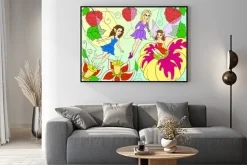 Plakat: Bajkowy świat wróżki kolor książki dla dzieci ilustracja kreskówka.