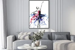 Plakat: Baletnica na delikatnej akwareli