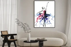 Plakat: Baletnica na delikatnej akwareli