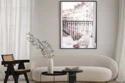 Plakat: Balkon w paryżu francuskie śniadanie