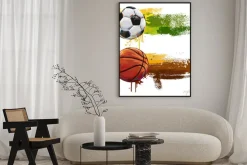 Plakat: Banery sportowych. wszystkie elementy są w oddzielnych warstwach