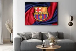 Plakat: Bangkok, tajlandia 30 sierpnia 2015: logo barcelona football