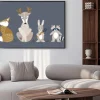 Plakat: Banner with cute woodland animals in scandinavian style. set