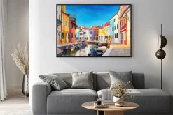 Plakat: Barwne domy w burano w wenecji