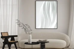 Plakat: Beautiful luxury elegant backdrop with silk fabric drapery. 3d