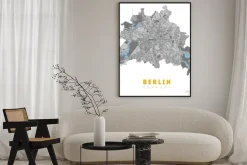 Plakat: Berlin map. detailed poster city map berlin. germany