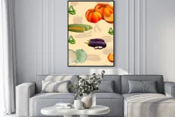 Plakat: Bezszwowe wzór warzywa: kukurydza, dynia