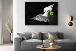 Plakat: Białe gołębie