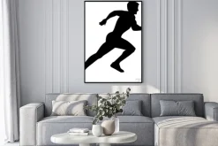 Plakat: Bieganie sprint sylwetka