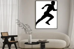 Plakat: Bieganie sprint sylwetka