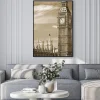 Plakat: Big ben ,house of parliament i westminster bridge
