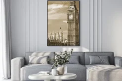 Plakat: Big ben ,house of parliament i westminster bridge