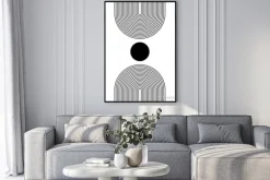 Plakat: Black and white modern poster art for print . abstract wall art.