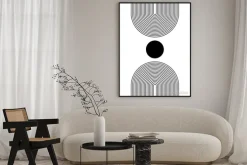 Plakat: Black and white modern poster art for print . abstract wall art.