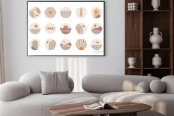 Plakat: Boho social media highlight covers. abstract stories contemporary