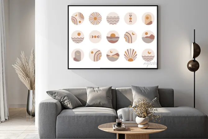 Plakat: Boho social media highlight covers. abstract stories contemporary