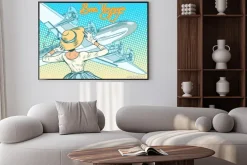 Plakat: Bon voyage dziewczyna eskorty samolotów