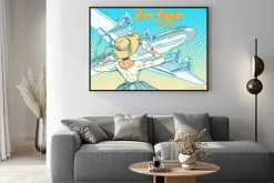 Plakat: Bon voyage dziewczyna eskorty samolotów