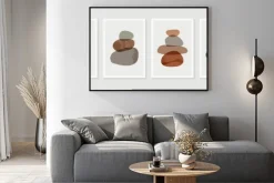 Plakat: Botanical wall art vector set. boho foliage line art drawing