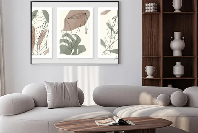 Plakat: Botaniczny line art