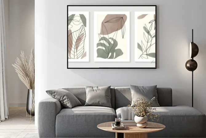 Plakat: Botaniczny line art