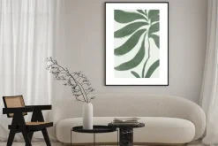 Plakat: Botaniczny wzór w zieleni liść