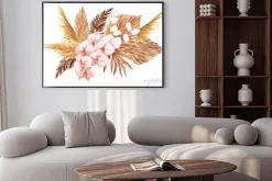 Plakat: Bouquet with pampas grass, watercolor hand draw floral element