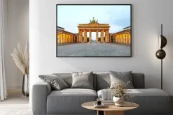 Plakat: Brama brandenburska panorama w berlinie, niemcy