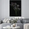 Plakat: Branch of limonium safora on a black background in the bright