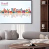 Plakat: Brazylia landmark skyline. ilustracji wektorowych