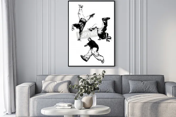 Plakat: Breakdancer trio