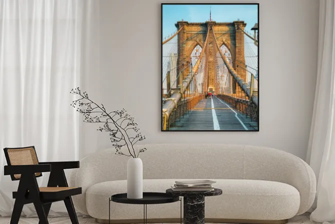 Plakat: Brooklyn bridge w nowym jorku