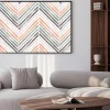 Plakat: Brush stroke chevron zig zag seamless pattern.