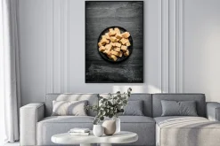 Plakat: Brązowy cukier trzcinowy na patelni.