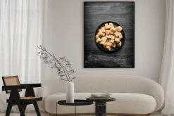 Plakat: Brązowy cukier trzcinowy na patelni.