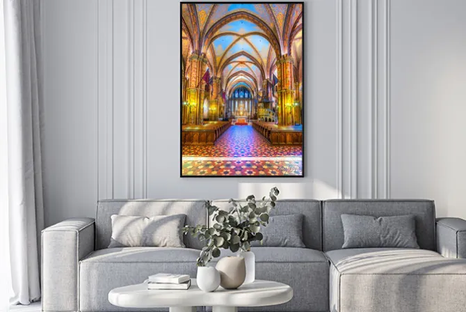 Plakat: Budapeszt, katedra mathias, węgry