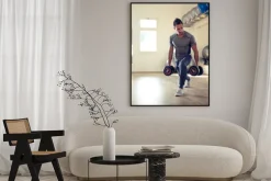 Plakat: Budowa jego biceps