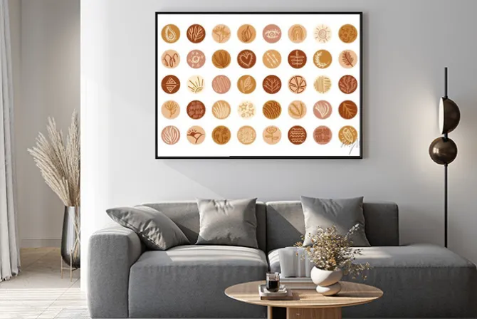 Plakat: Bundle of boho set icons