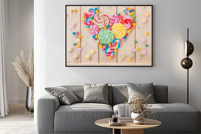 Plakat: Bunte lollis und cukierki