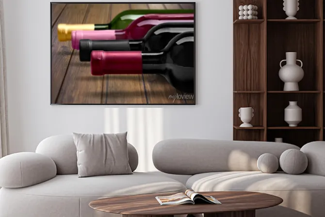 Plakat: Butelka wina.