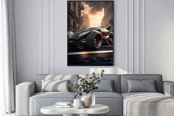 Plakat: Car with lights