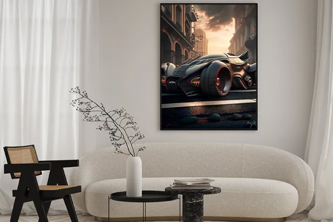 Plakat: Car with lights