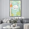 Plakat: Cartoon frame with spring forest and birds