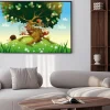 Plakat: Cartoon landscape with animals. illustration, isolated objects