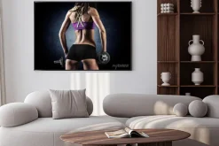 Plakat: Centrum sportowy kobieta w treningu